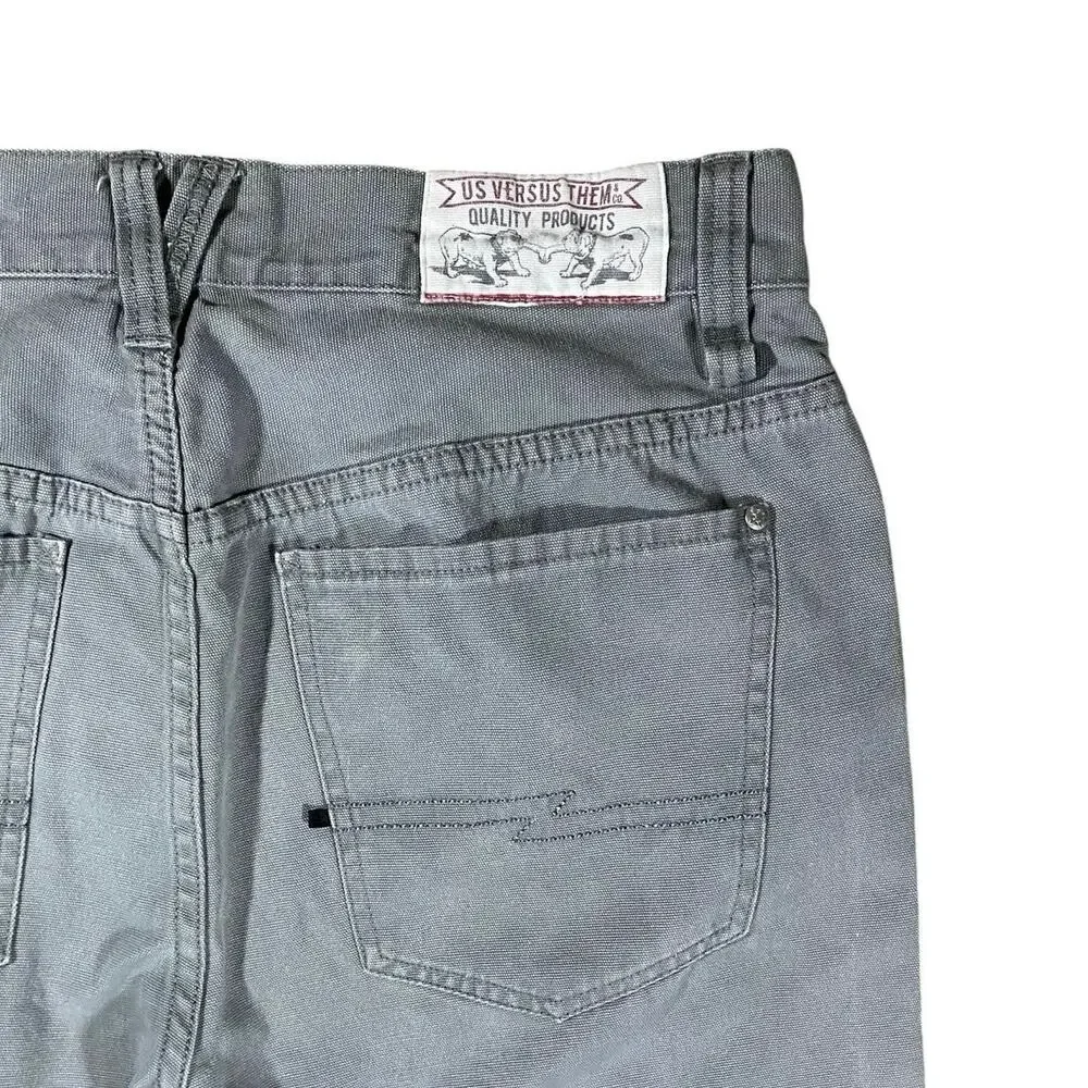 Us Versus Them Slate Gray Heavy Cotton Pants - 34x30
